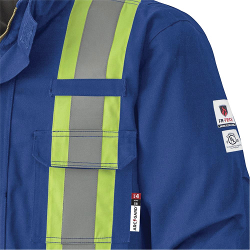 5523 Flame-Resistant Safety Parka, Small, Royal Blue, 58 cal/cm² Equipment World
