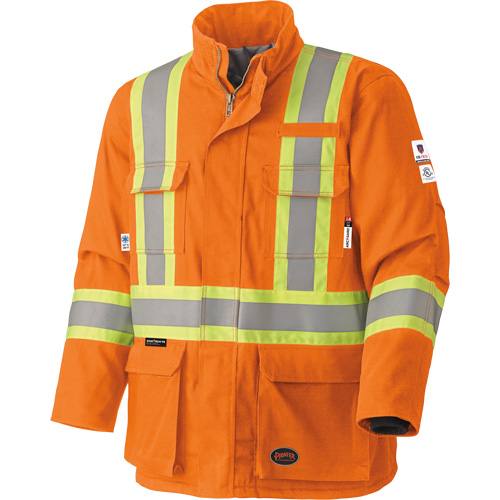 5533 Flame-Resistant Safety Parka, Small, High Visibility Orange, 58 cal/cm² Equipment World