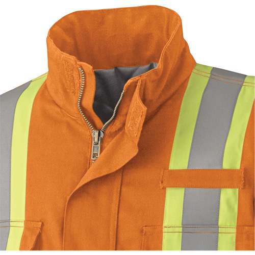 5533 Flame-Resistant Safety Parka, Small, High Visibility Orange, 58 cal/cm² Equipment World