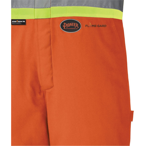 5534A Flame-Resistant Quilted Safety Overalls, Small, Orange Equipment World