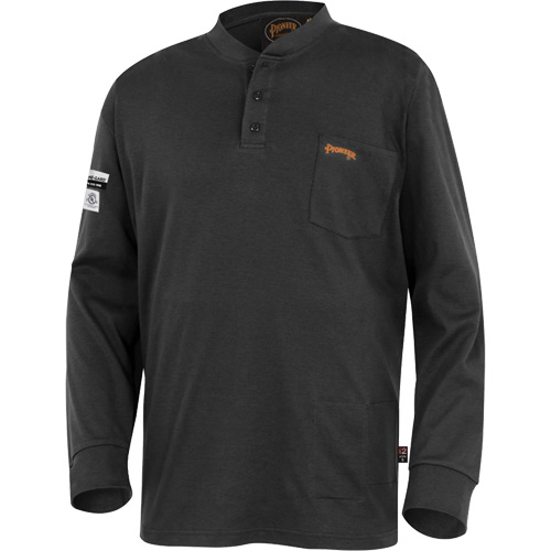 332 FR Interlock Henley Shirt, Small, Black Equipment World