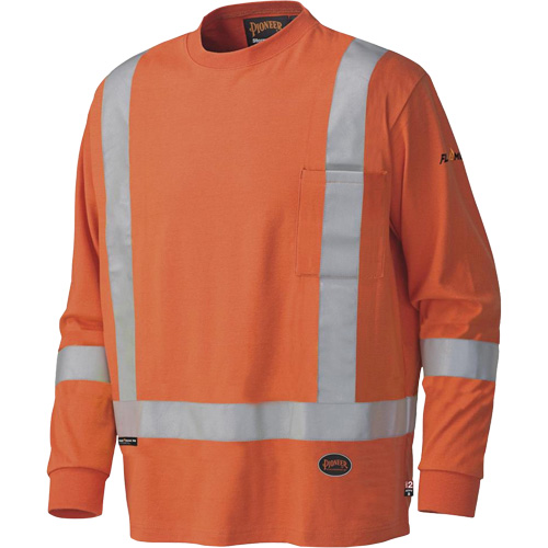 339SFA Chemise de s&eacute;curit&eacute; &agrave; manches longues ignifuge, Petit, Orange haute visibilit&eacute; Equipment World