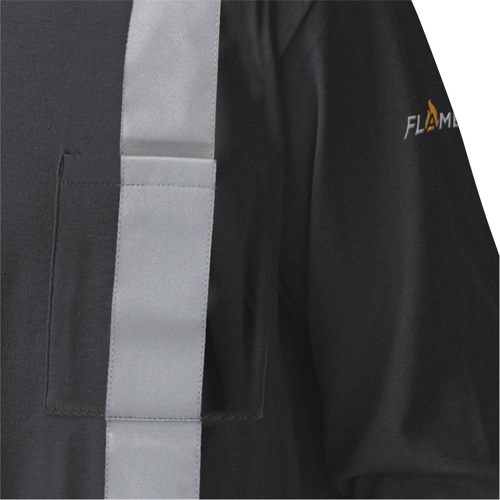 340SFA Flame-Resistant Long-Sleeved Safety Shirt, Small, Black Equipment World