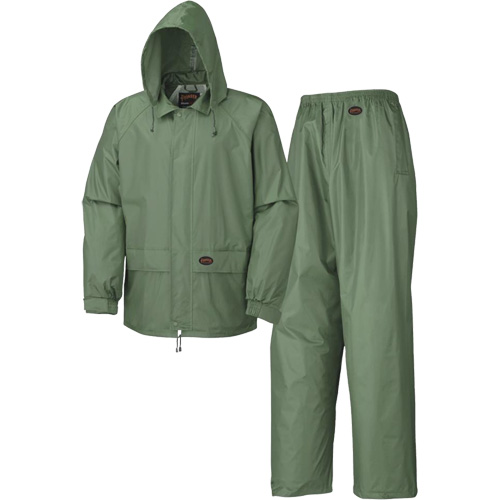 583 Rain Suit, Polyester/PVC, Small, Green Equipment World
