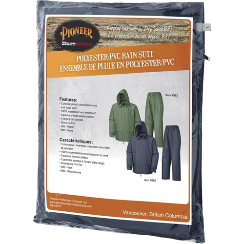 583 Rain Suit, Polyester/PVC, Small, Green Equipment World