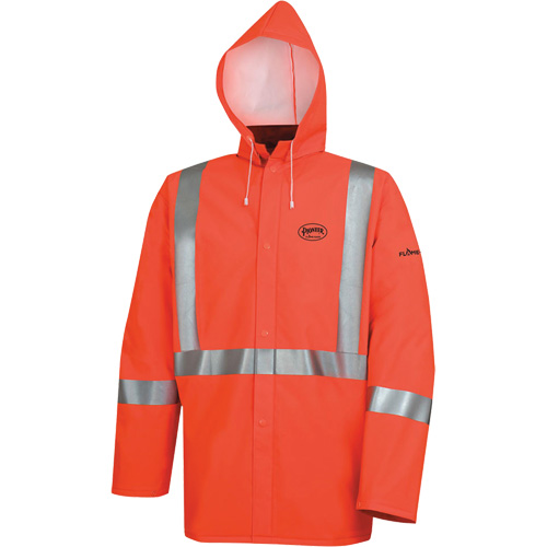 576J High-Visibility FR Rain Jacket, Small, High Visibility Orange Equipment World