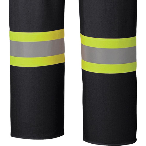 5895BK Flame-Resistant Waterproof Stretch Bib Pants, X-Small, Black Equipment World