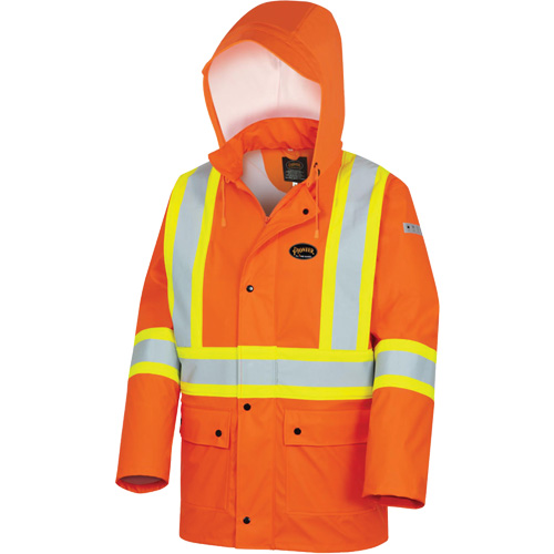 5892PKT Veste de s&eacute;curit&eacute; imperm&eacute;able &agrave; haute visibilit&eacute; ignifuge, T-petit, Orange haute visibilit&eacute; Equipment World