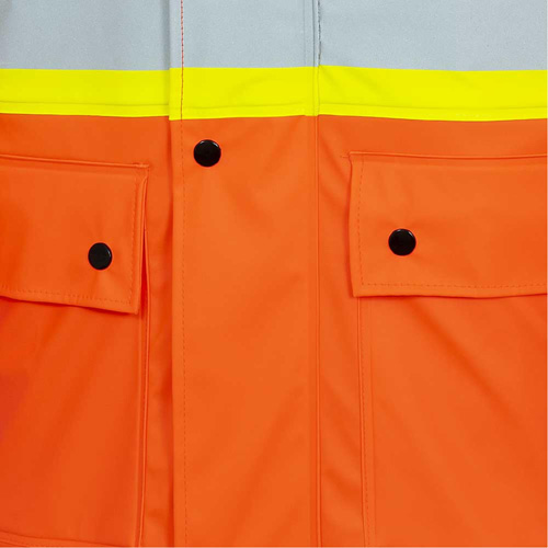 5892PKT Veste de s&eacute;curit&eacute; imperm&eacute;able &agrave; haute visibilit&eacute; ignifuge, T-petit, Orange haute visibilit&eacute; Equipment World