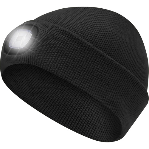 5678 Knit Toque with LED Headlight, Fleece Lining, One Size, Black Equipment World