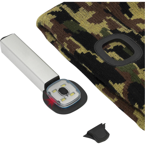 5677 Knit Toque with LED Headlight, Fleece Lining, One Size, Camo Equipment World