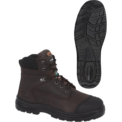 1026 Brown 6" Work Boots, Leather, Steel Toe, Size 10 Equipment World