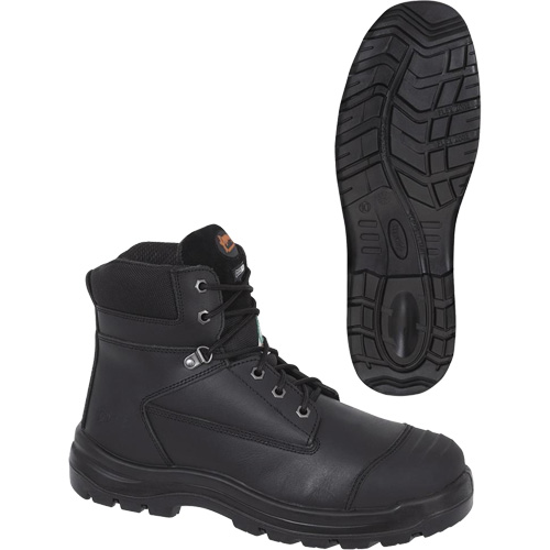 1025 Black 6" Work Boots, Leather, Steel Toe, Size 10 Equipment World