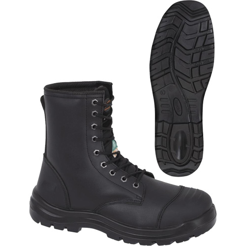 1027 Black 8" Work Boots, Leather, Steel Toe, Size 10 Equipment World