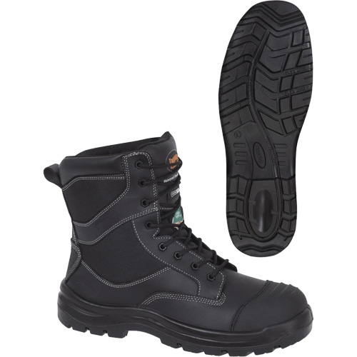 1050 Black Composite Safety Work Boots, Leather, Size 14, Impermeable Equipment World