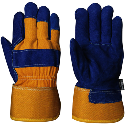 630 Gants d'appareilleur isol&eacute;s bleus, Taille unique, Paume en Cuir de vache refendu, Doublure en Boa Equipment World