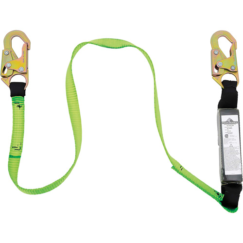 SA-5400-6 Shock Absorbing Lanyard, 6', Snap Hook Center, Snap Hook Leg Ends, Polyester Equipment World