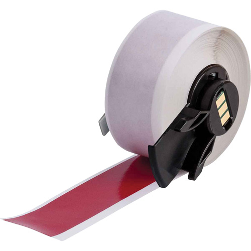 Multi-Purpose Label Tape, Vinyl, Red, 1" Width Equipment World