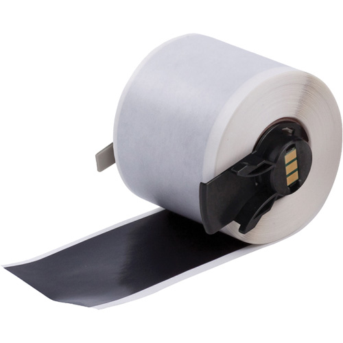Multi-Purpose Label Tape, Vinyl, Black, 1.9" Width Equipment World