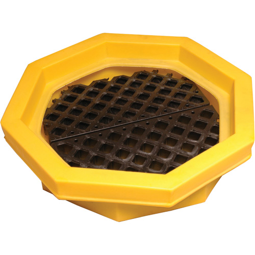 Ultra-Drum Tray&reg; with Grating, 32" L x 32" W x 8.1" H, 21.1 US gal. Spill Capacity Equipment World