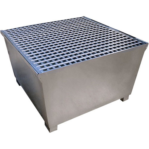 Ultra-IBC Spill Pallet en acier, Capacit&eacute; de d&eacute;versement 370 gal. US, 57,6" x 34,7" x 56,9" Equipment World