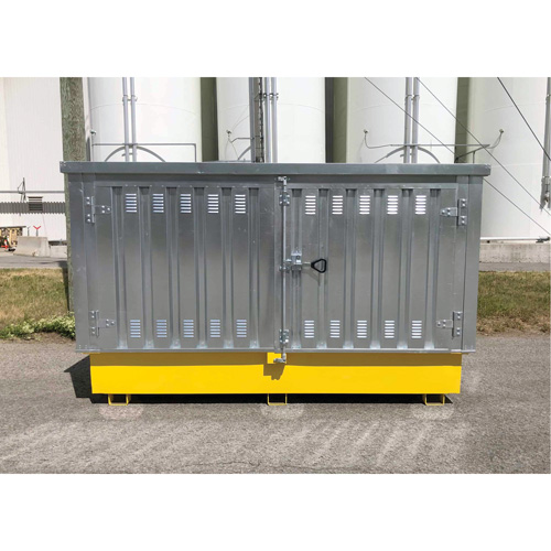 Steel Ultra-Twin IBC Hard Top, 123.4" L x 73.4" W x 66.4" H, 12250 lbs. Load Capacity Equipment World