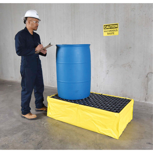 2-Drum Flexible Ultra-Spill Pallet&reg;, 66 US gal. Spill Capacity, 48" x 24" x 14" Equipment World