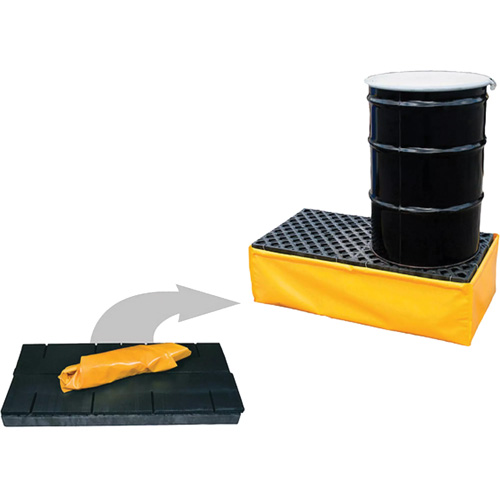 2-Drum Flexible Ultra-Spill Pallet&reg;, 66 US gal. Spill Capacity, 48" x 24" x 14" Equipment World