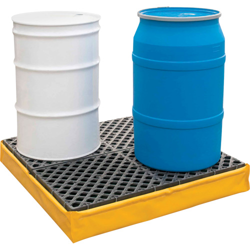 4-Drum Flexible Ultra-Spill Pallet&reg;, 66 US gal. Spill Capacity, 48" x 48" x 7" Equipment World