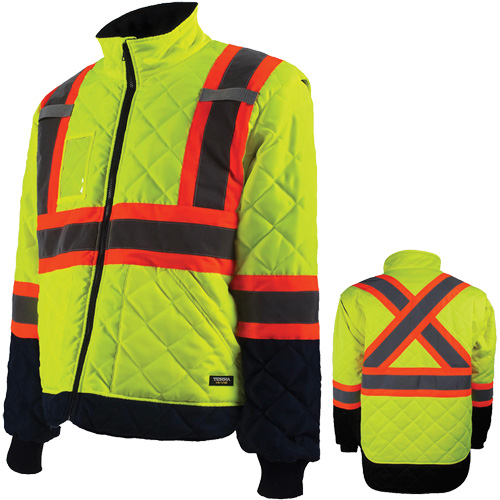 Freezer Jacket, Polyester, High Visibility Orange, Small Equipment World