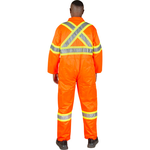 Unlined Safety Coveralls, Small, High Visibility Orange Equipment World