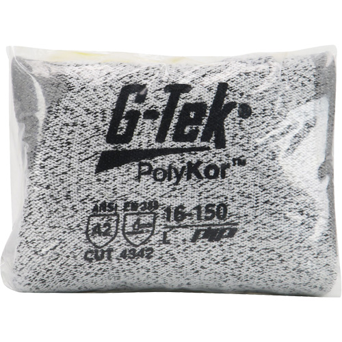 Gants r&eacute;sistants aux coupures G-Tek en tricot sans couture, Taille T-petit, Calibre 13, Rev&ecirc;tement Polyur&eacute;thane, Enveloppe en PolyKor, ASTM ANSI niveau A2/EN 388 niveau B Equipment World