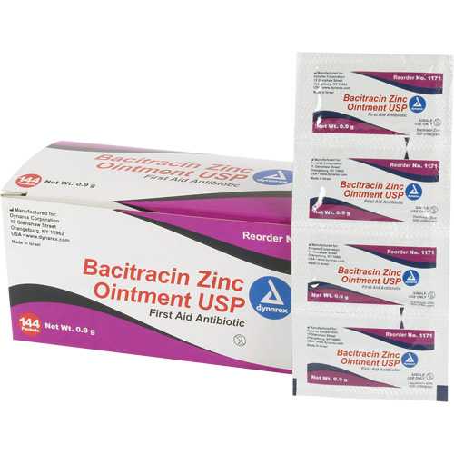 Efcom Limited Bacitracin Zinc First Aid Packets, Ointment, Antibiotic Equipment World