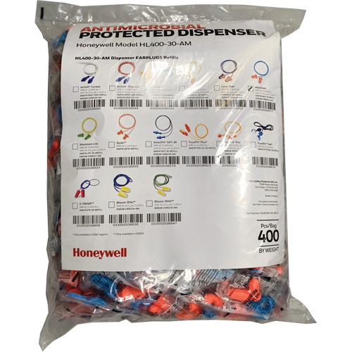Max-30 Earplugs Refill for HL400 Dispenser, Bulk - Polybag, Corded Equipment World