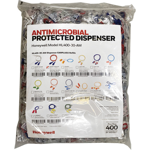 AS-30R Earplugs Refill for HL400 Dispenser, Bulk - Polybag, Corded Equipment World
