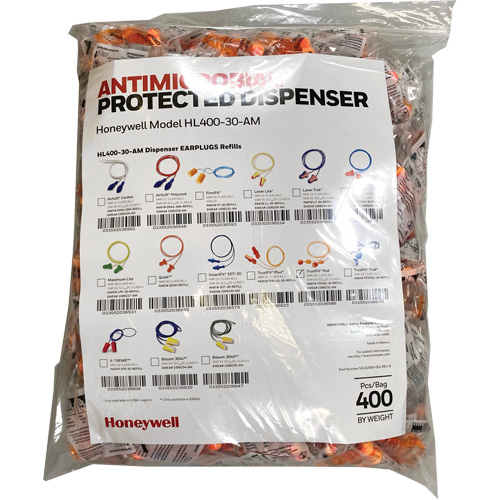 TF-30 Earplugs Refill for HL400 Dispenser, Bulk - Polybag, Corded Equipment World