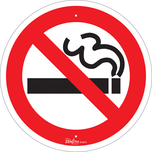 No Smoking CSA Standard Safety Sign, 12" x 12", Aluminum, Pictogram Equipment World