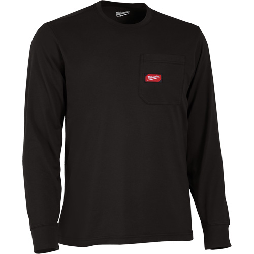 Gridiron Long-Sleeved Pocket-T-Shirt, Men's, Small, Black Equipment World