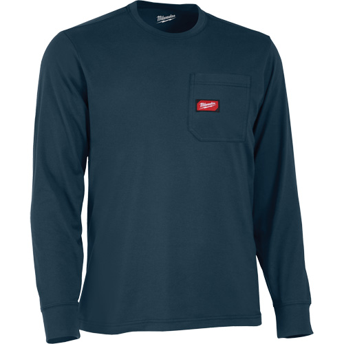 Gridiron Long-Sleeved Pocket-T-Shirt, Men's, Small, Blue Equipment World