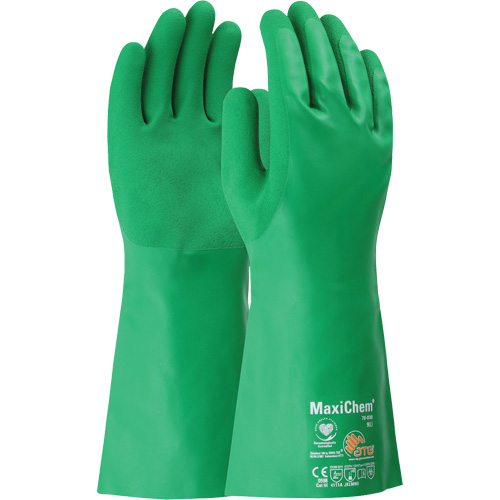 Gants r&eacute;sistants aux produits chimiques ATG MaxiChem, Taille Petit, 14" lo, Nitrile Equipment World