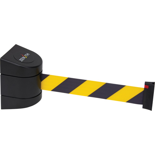 Magnetic Wall Mount Barrier with Magnetic Tape, Plastic, Magnetic Mount, 15', Black and Yellow Tape Equipment World