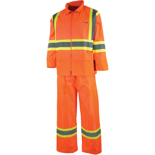 Sealed Rain Suit, Nylon/PVC, X-Small, High Visibility Orange Equipment World