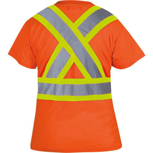 6948 T-shirt de s&eacute;curit&eacute; en il-de-perdrix pour femme, Polyester, T-petit, Orange haute visibilit&eacute; Equipment World