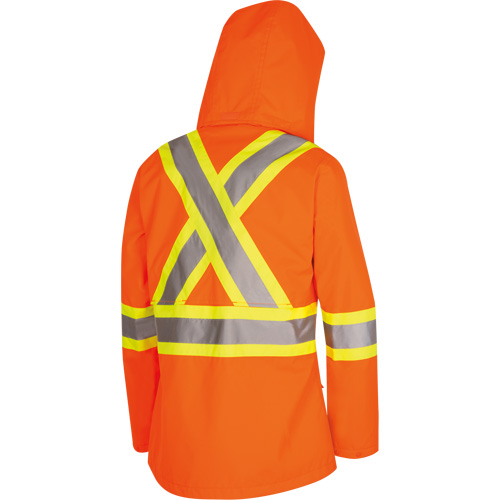 5626W Parka matelass&eacute; de s&eacute;curit&eacute; 300D The Rock, Polyester/Polyur&eacute;thane, Orange haute visibilit&eacute;, T-petit Equipment World