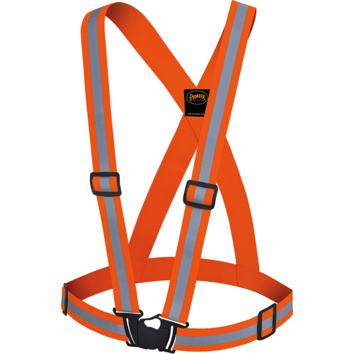 5496 High-Visibility Safety Sash, High Visibility Orange, Silver Reflective Colour, One Size Equipment World