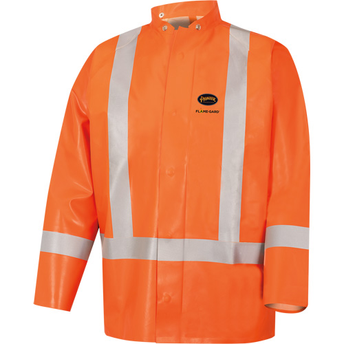 5990J Manteau de s&eacute;curit&eacute; imperm&eacute;able tr&egrave;s robuste ignifuge et r&eacute;sistant aux arcs &eacute;lectriques, Petit, Orange haute visibilit&eacute;, 11 cal/cm² Equipment World