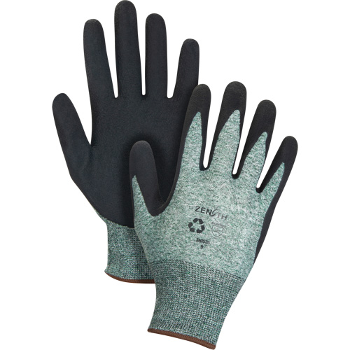 Eco-Friendly Crinkle Grip Coated Gloves, 8, Foam Latex Coating, 15 Gauge, Nylon/RPET Shell Equipment World