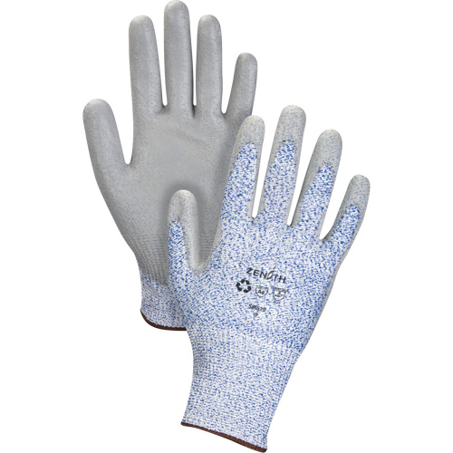 Gants &eacute;lastiques &eacute;cologiques r&eacute;sistants &agrave; la coupe, Taille 7, Calibre 13, Rev&ecirc;tement Polyur&eacute;thane, Enveloppe en PEHP/rPET, ASTM ANSI niveau A2 Equipment World