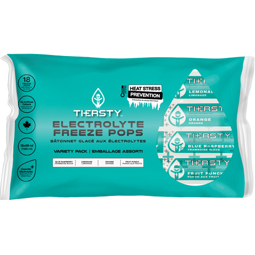 B&acirc;tonnets gel&eacute;s de boisson hydratante, Gel&eacute;, Saveurs vari&eacute;es Equipment World