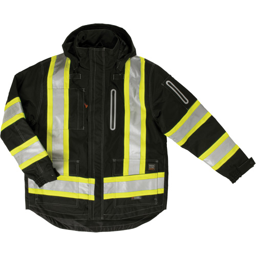 Ripstop 4-in-1 Safety Jacket, Polyester, Black, Small Equipment World